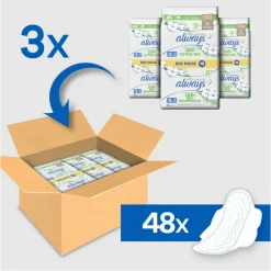 Always Maandverband Bio Cotton Night 48 stuks