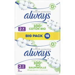 Always Maandverband Bio Cotton Long 54 stuks