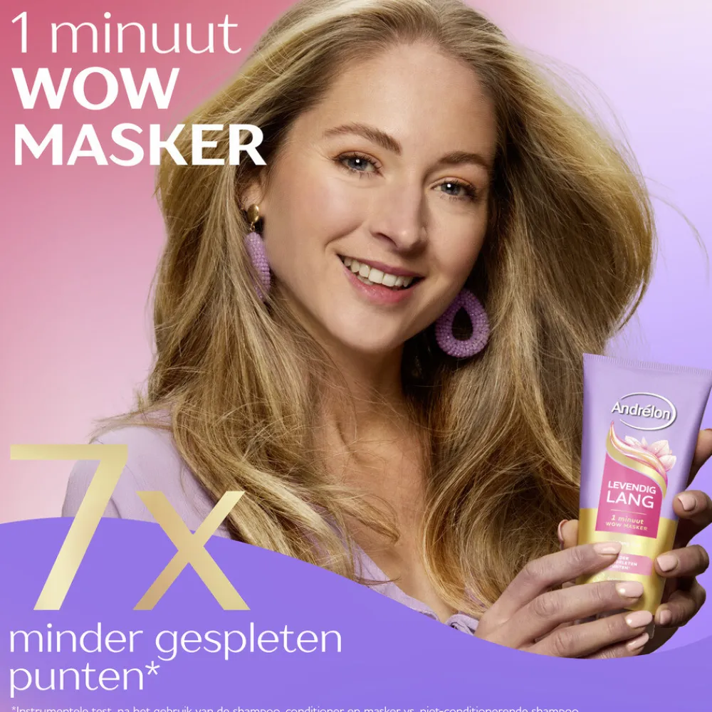 Andrélon WOW Masker Levendig Lang 180 ml