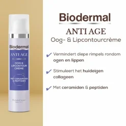 Biodermal Oog & Lip Contour crème Anti Age 15 ml