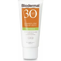 Biodermal Zonnefluïde Gezicht Matterend SPF 30 40 ml