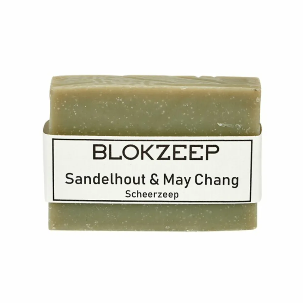 Heren Blokzeep Natuurlijke Scheerzeep Sandelhout & May Chang 100 gr