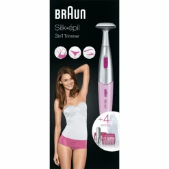 Heren Braun Bikinitrimmer Silk-épil FG1100 Roze