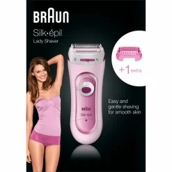 Heren Braun Elektrisch Scheerapparaat en Trimmersysteem Silk-épil 5-100 Roze
