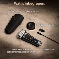 Heren Braun Elektrisch Scheerapparaat Series 9 Pro+ E Wet & Dry 9515s Grafiet