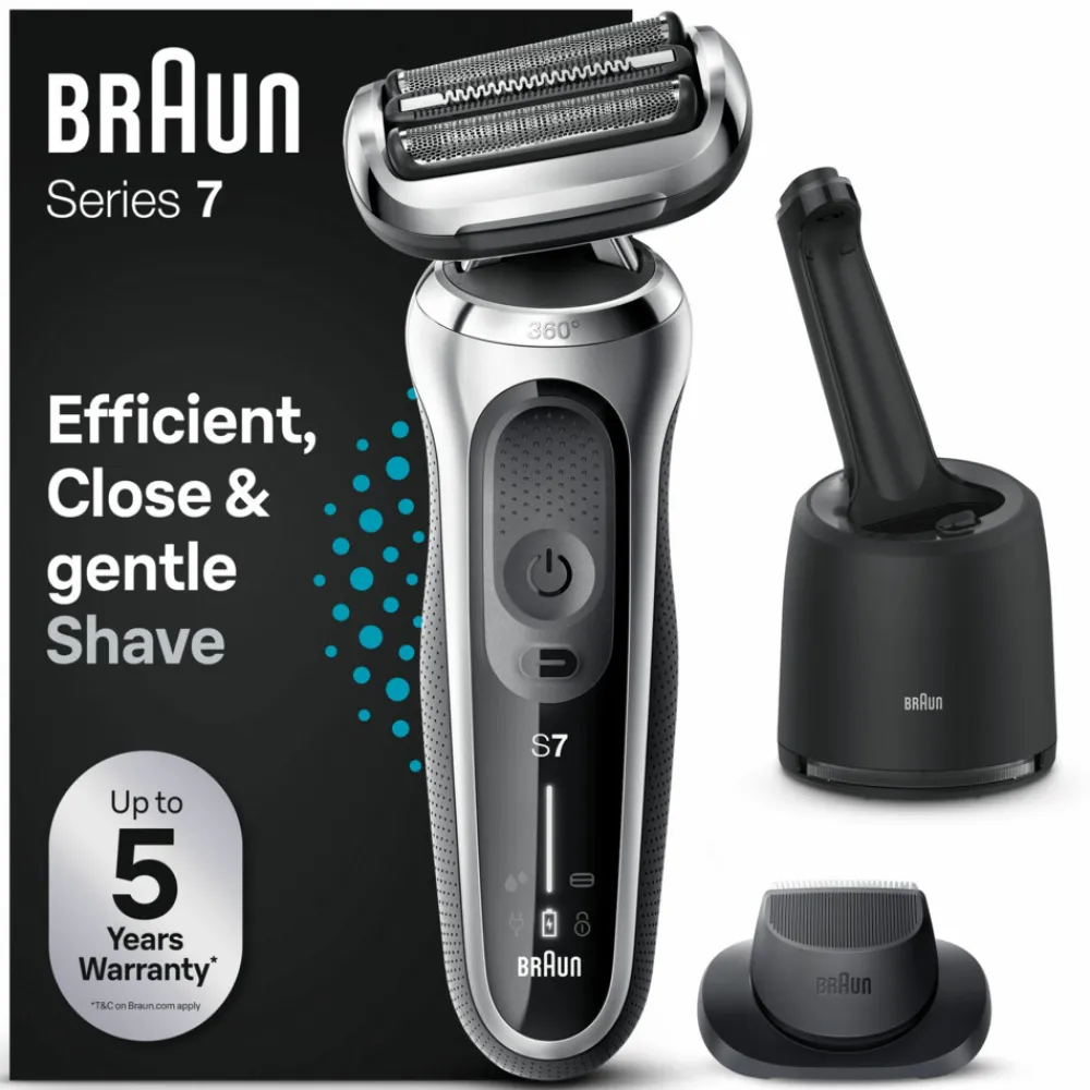 Heren Braun Elektrisch Scheerapparaat Series 7 71-S7200cc Zilver
