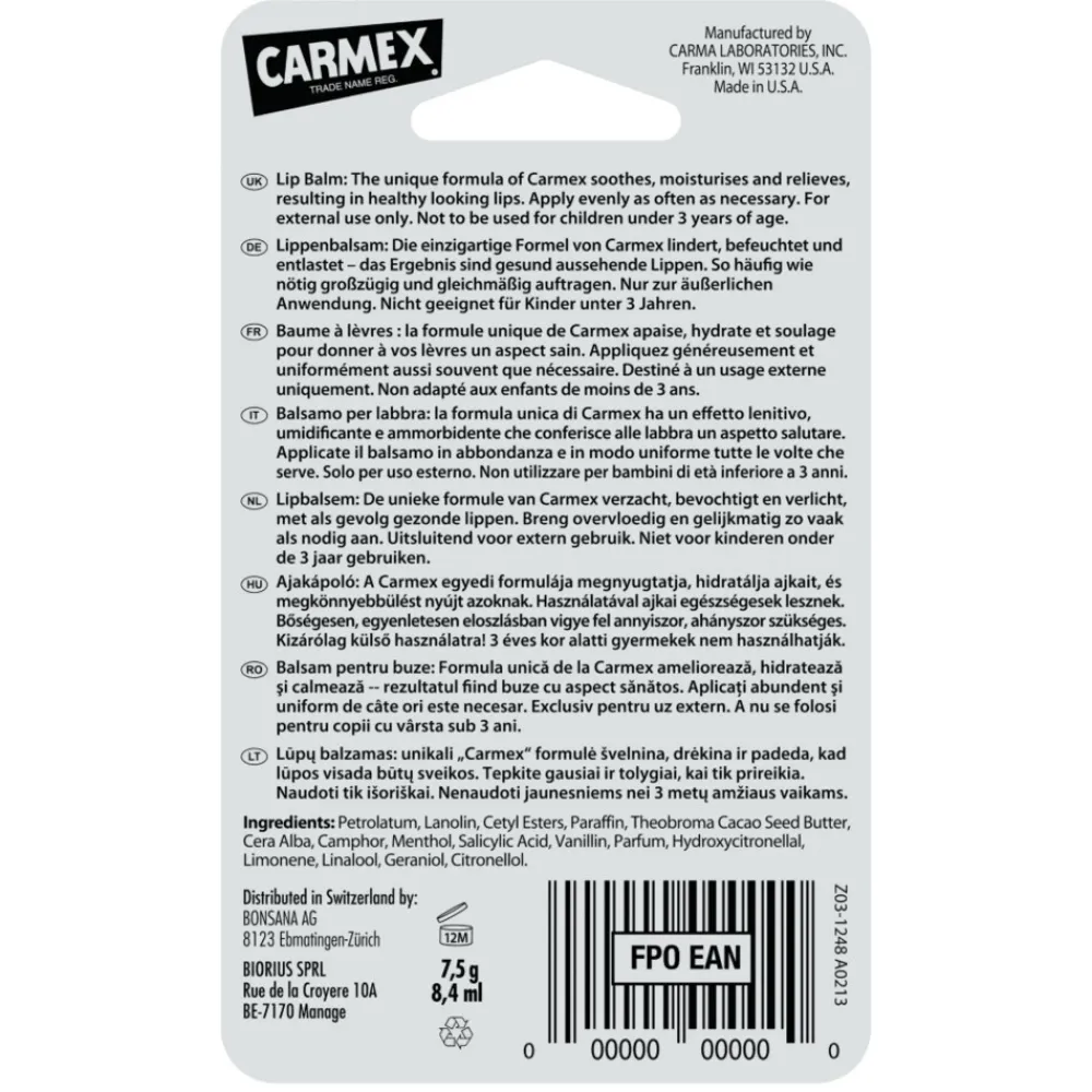 Carmex Lippenbalsem Classic Jar 7,5 gr