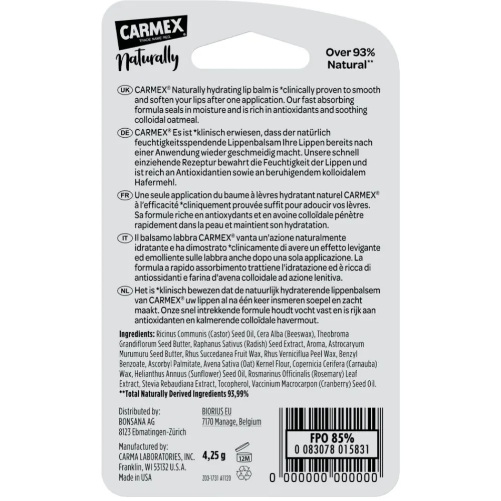 Carmex Lippenbalsem Naturally Watermelon 4,25 gr
