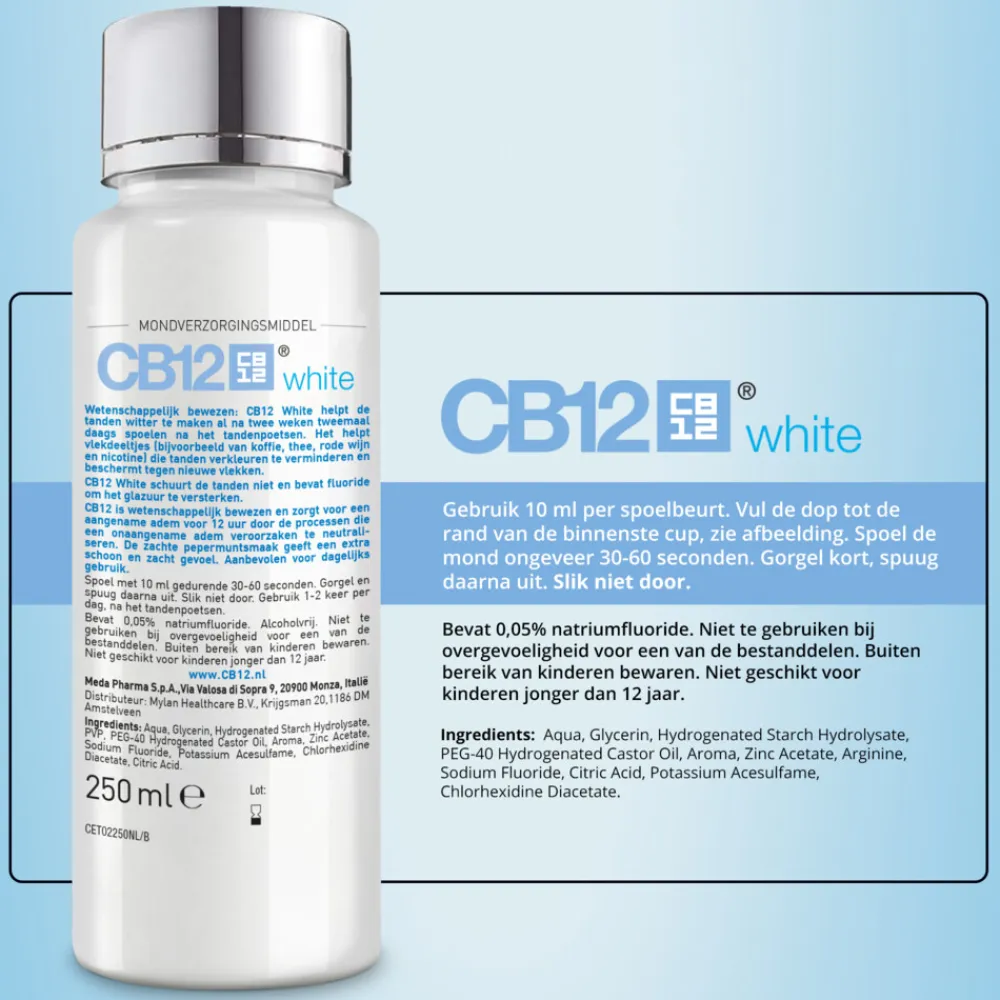CB12 Mondwater White 250 ml