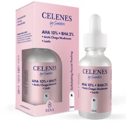 Celenes Aha 8% + Bha 2% + Lactic + Arctic Chaga-paddenstoel Serum 30 ml