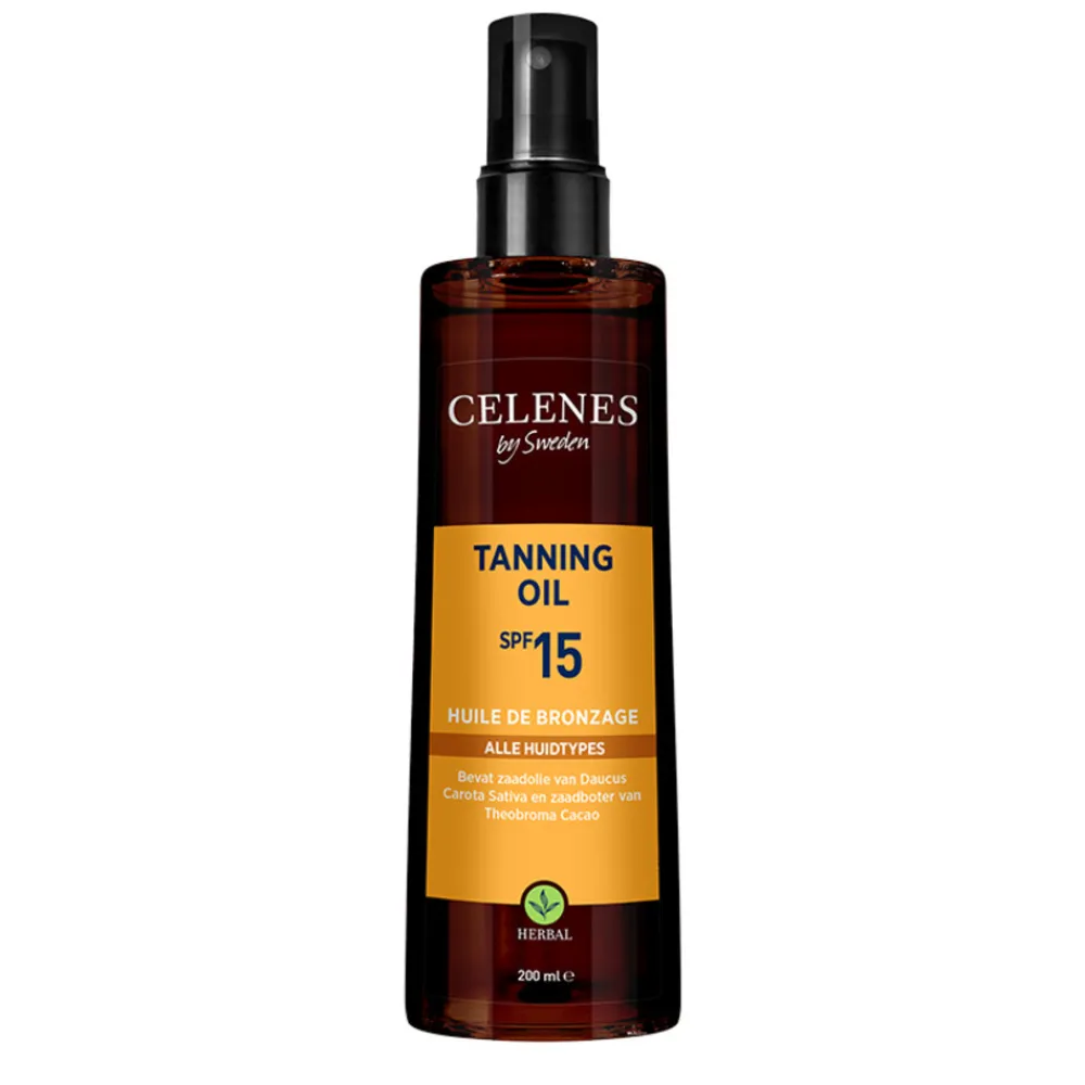 Celenes Herbal Tanning Oil Alle Huidtypes SPF 15 200 ml