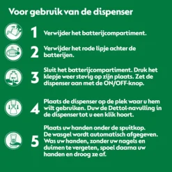 Dettol No-Touch Automatische Zeepdispenser Zilver Aloe Vera Navulling 250 ml