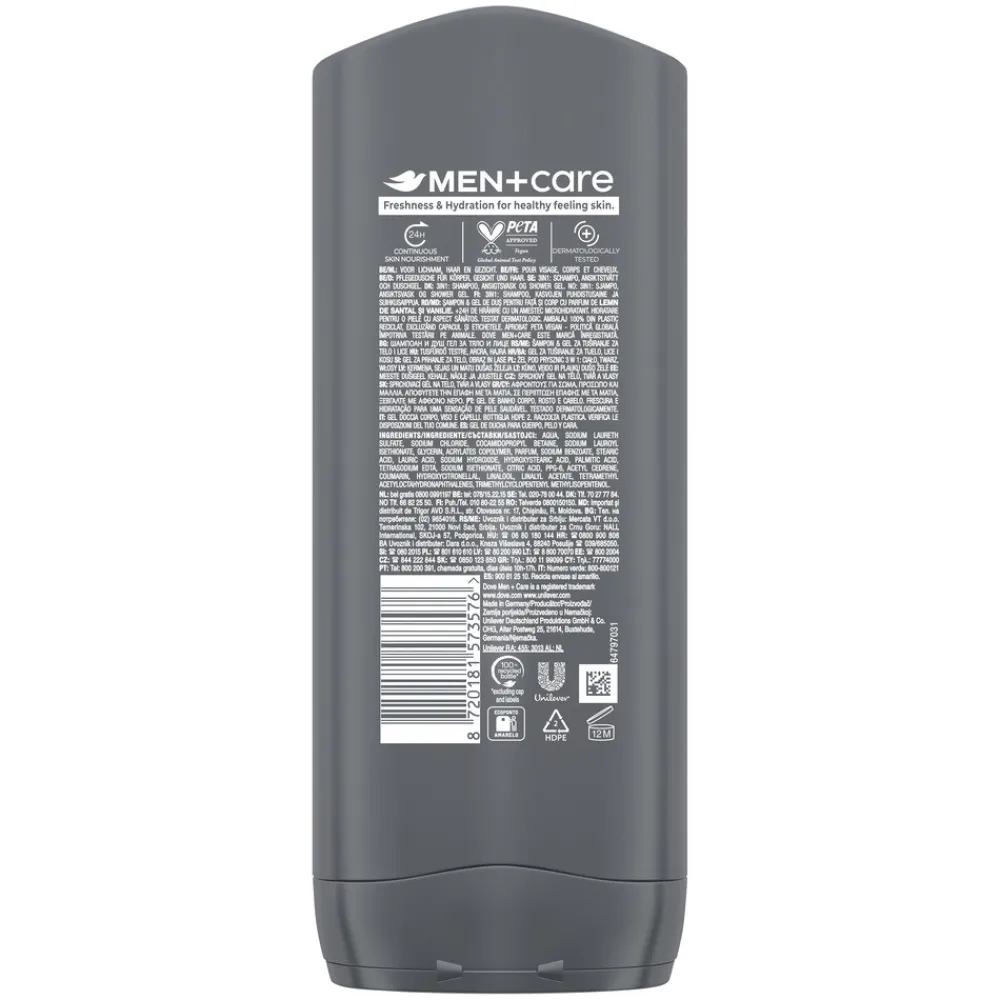 Dove Douchegel Men+ Care Sandalwood & Vanilla 400 ml