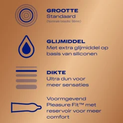 Durex Condooms Nude Extra Lube 10 stuks
