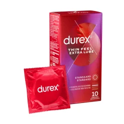 Durex Condooms Thin Feel met Extra Glijmiddel 10 stuks