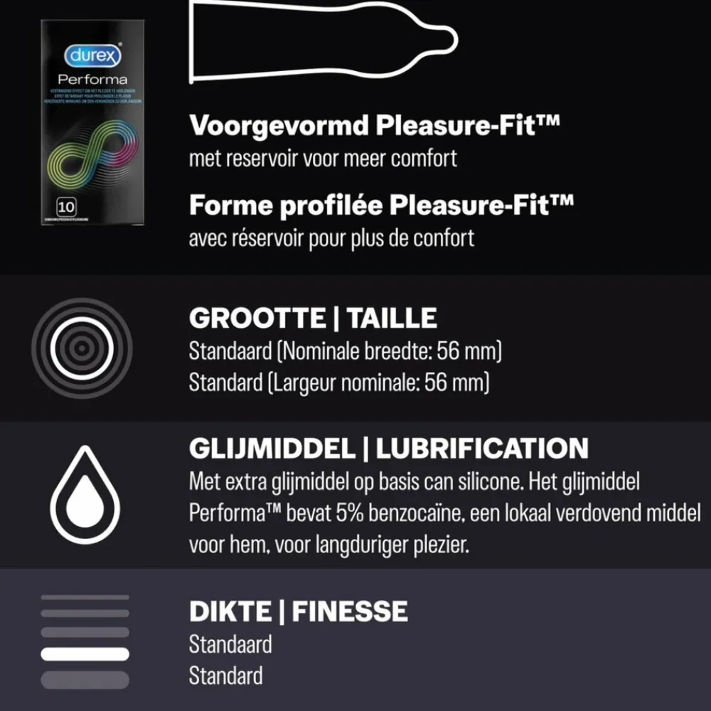 Durex - Orgasm Intense Condooms 10 stuks & Performa Condooms 10 stuks Pakket