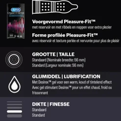 Durex - Pleasure Me Condooms 10 stuks, Orgasm Intense Condooms 10 stuks & Performa Condooms10 stuks - Pakket