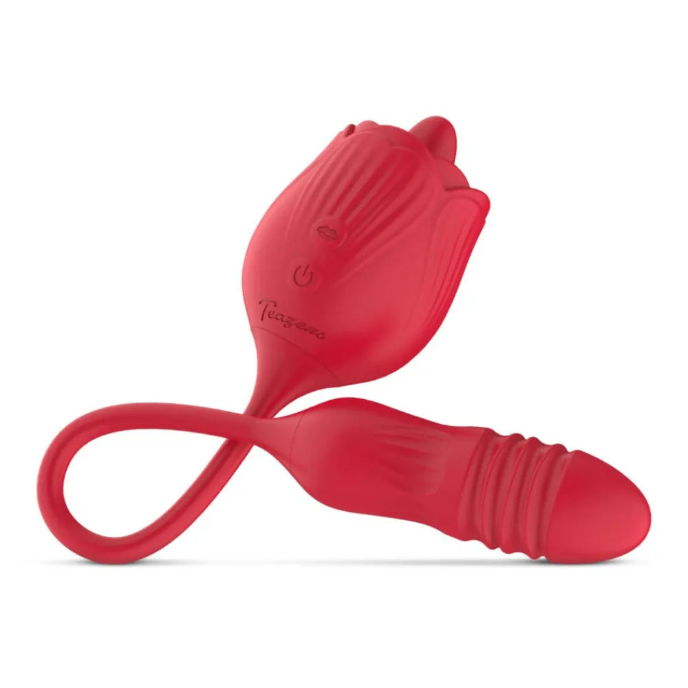 Easytoys Clitoris Vibrator met Stotende Dildo The Rose