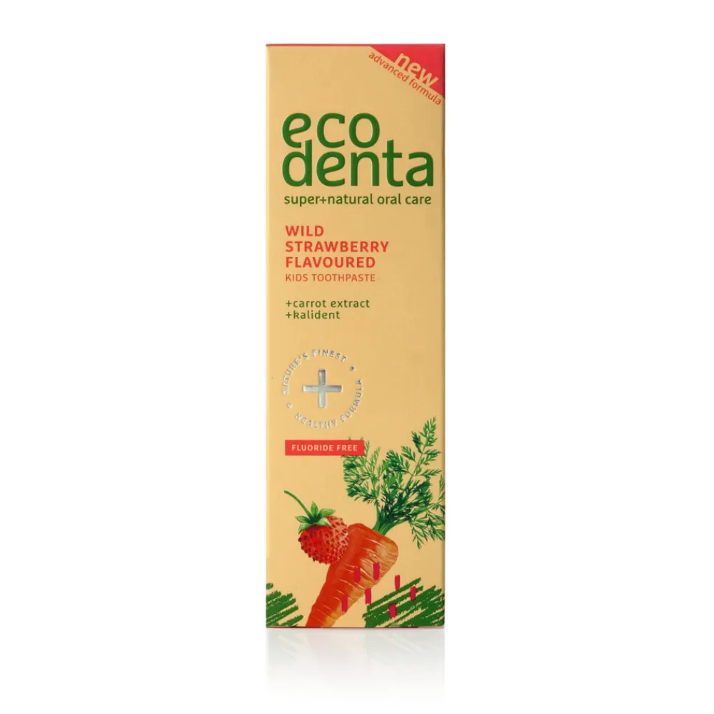 Ecodenta Tandpasta Kids Wilde Aardbei met Wortel & Kalident 75 ml