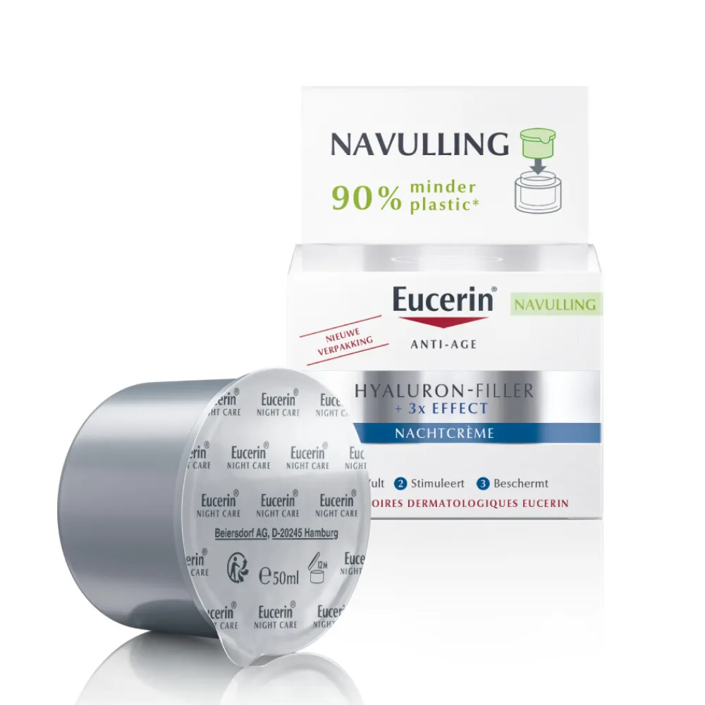 Eucerin Hyaluron-Filler + 3x Effect Nachtcrème Navulling 50 ml