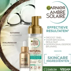 Garnier Ambre Solaire Natural Bronzer Zelfbruinende Gezichtsdruppels 30 ml