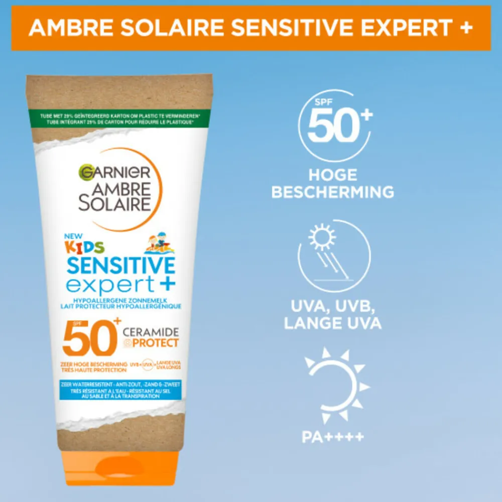 Garnier Ambre Solaire Sensitive Expert+ Kids Zonnebrandmelk SPF 50+ 175 ml