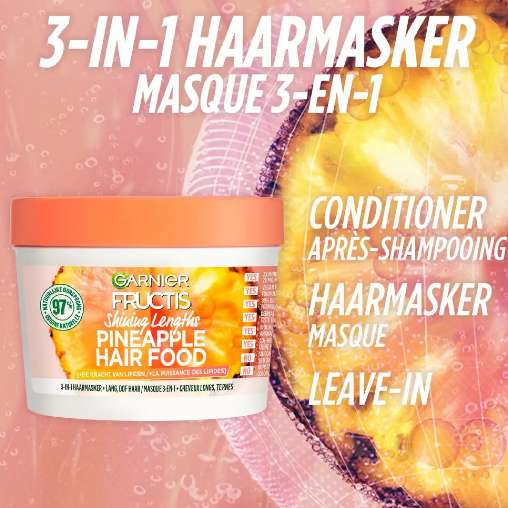 Garnier Fructis Pineapple Hair Food Haarmasker 400 ml