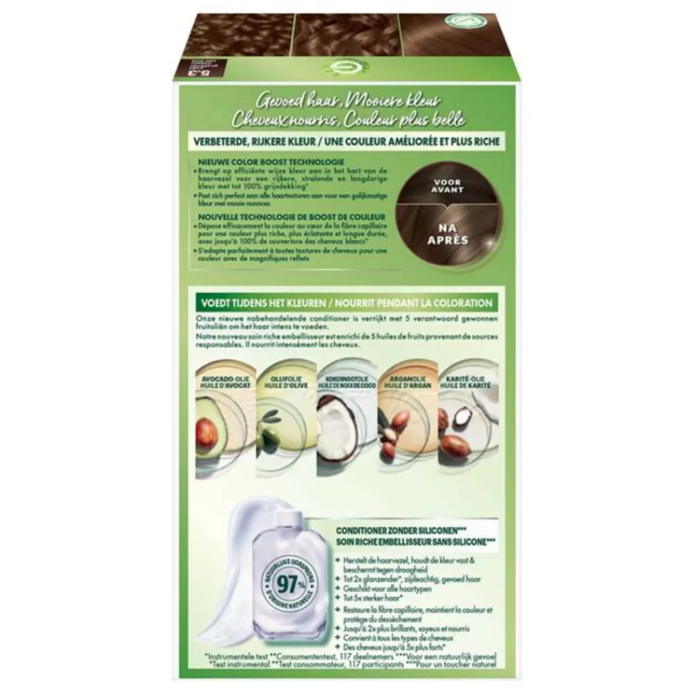 Garnier Nutrisse Ultra Crème Permanente Haarkleuring 5.3 Licht goudbruin