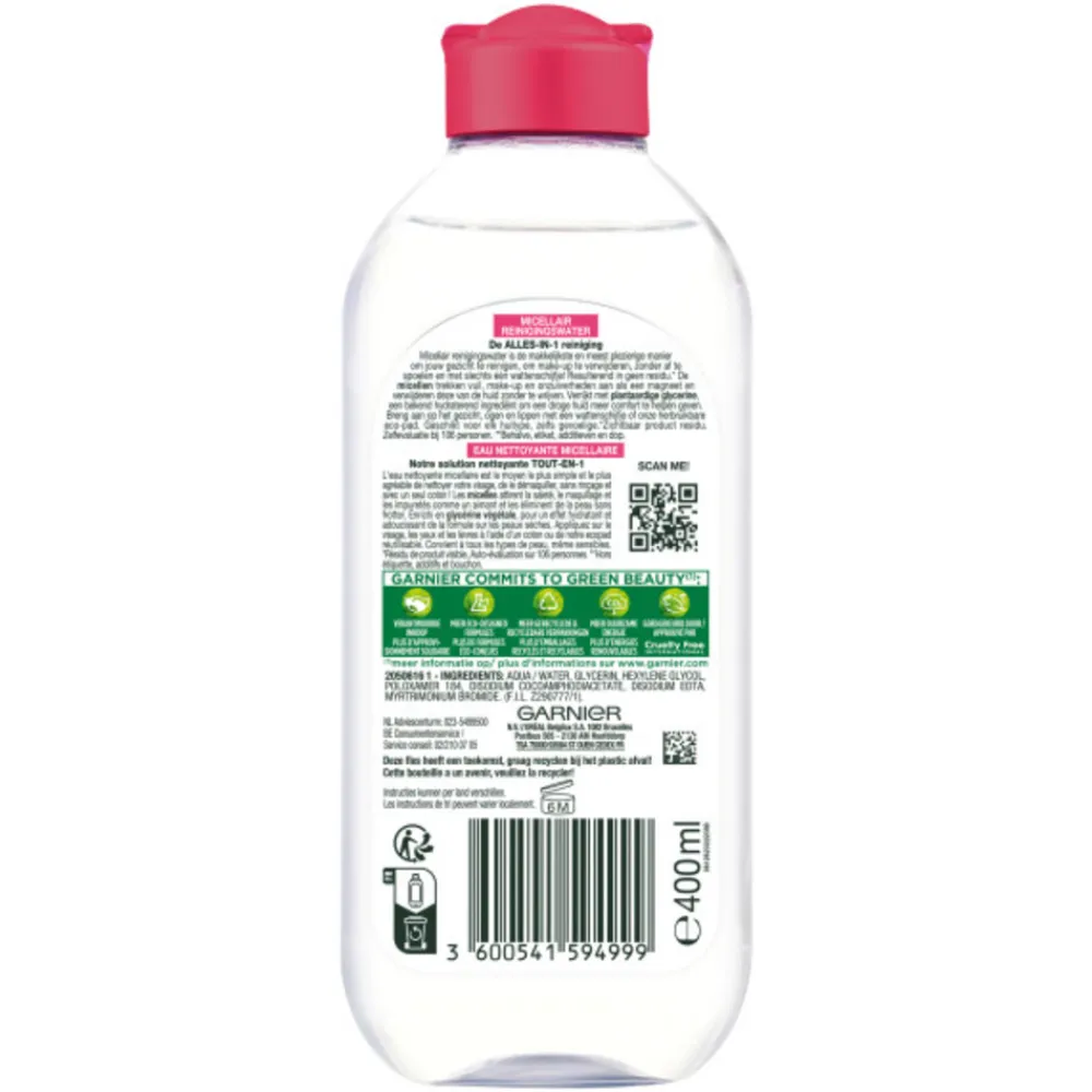 Garnier SkinActive Micellair Reinigingswater voor Droge Huid 400 ml