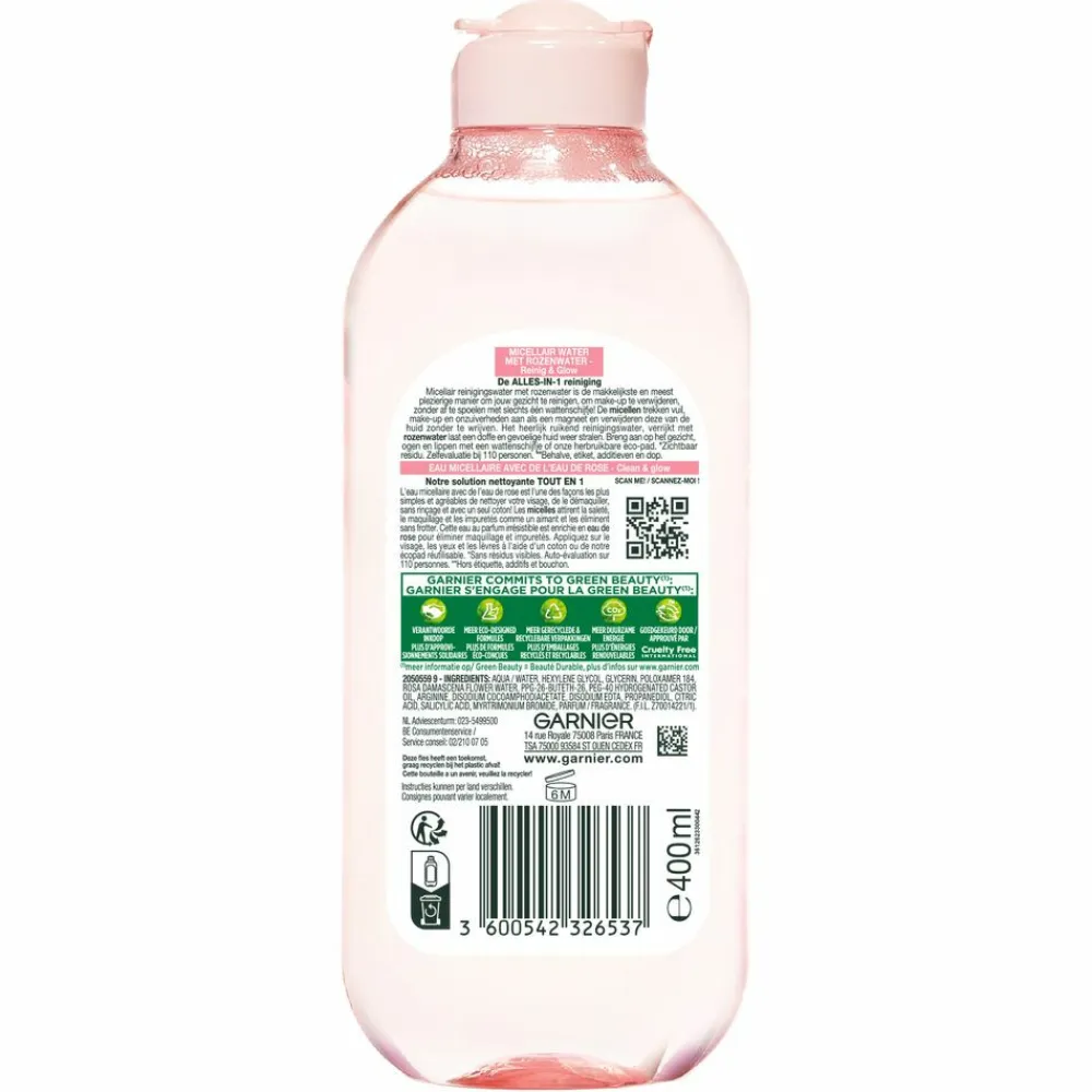 Garnier SkinActive Rozenwater Micellair Reinigingswater 400 ml