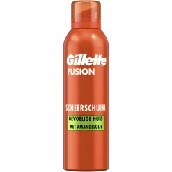 Heren Gillette Fusion Scheerschuim Met Amandelolie Voor De Gevoelige Huid 250 ml