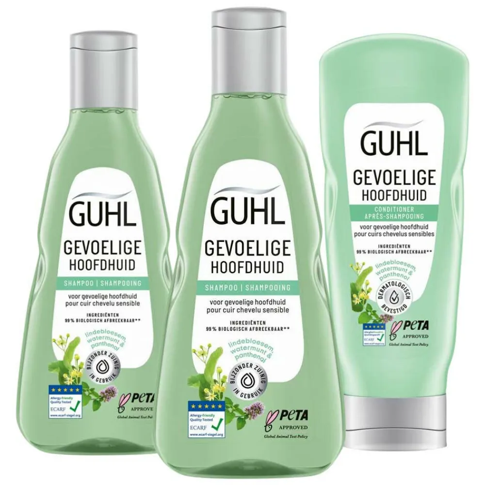 Guhl Gevoelige Hoofdhuid - Shampoo 2 x 250 ml & Conditioner 1 x 200 ml - Pakket