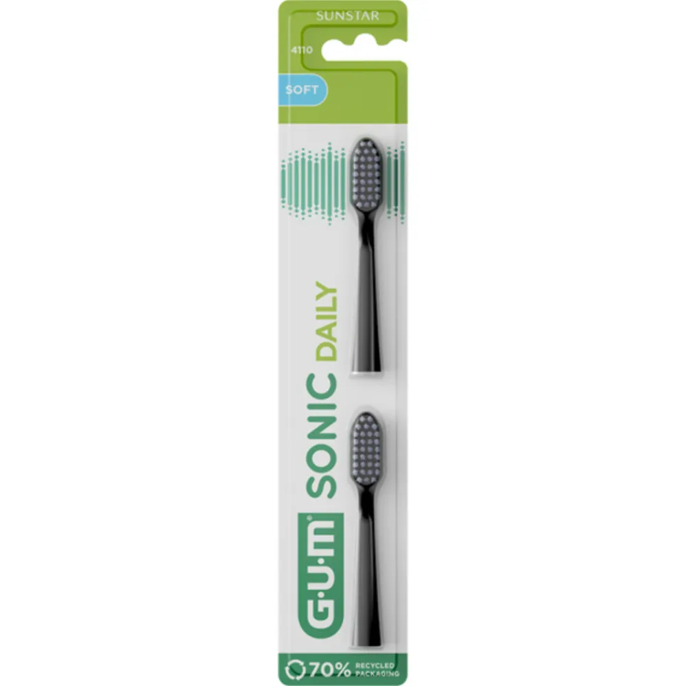 GUM Activital Opzetborstel Zwart 2 stuks