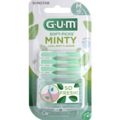GUM Soft-Picks Comfort Flex Mint Medium 40 stuks