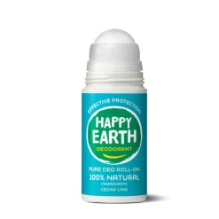 Happy Earth 100% Natuurlijke Deodorant Roller Cedar Lime 75 ml