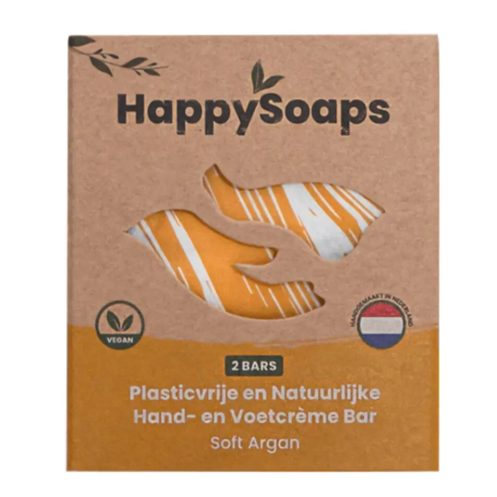 HappySoaps Hand- en Voetcrème Bar Soft Argan 40 gr