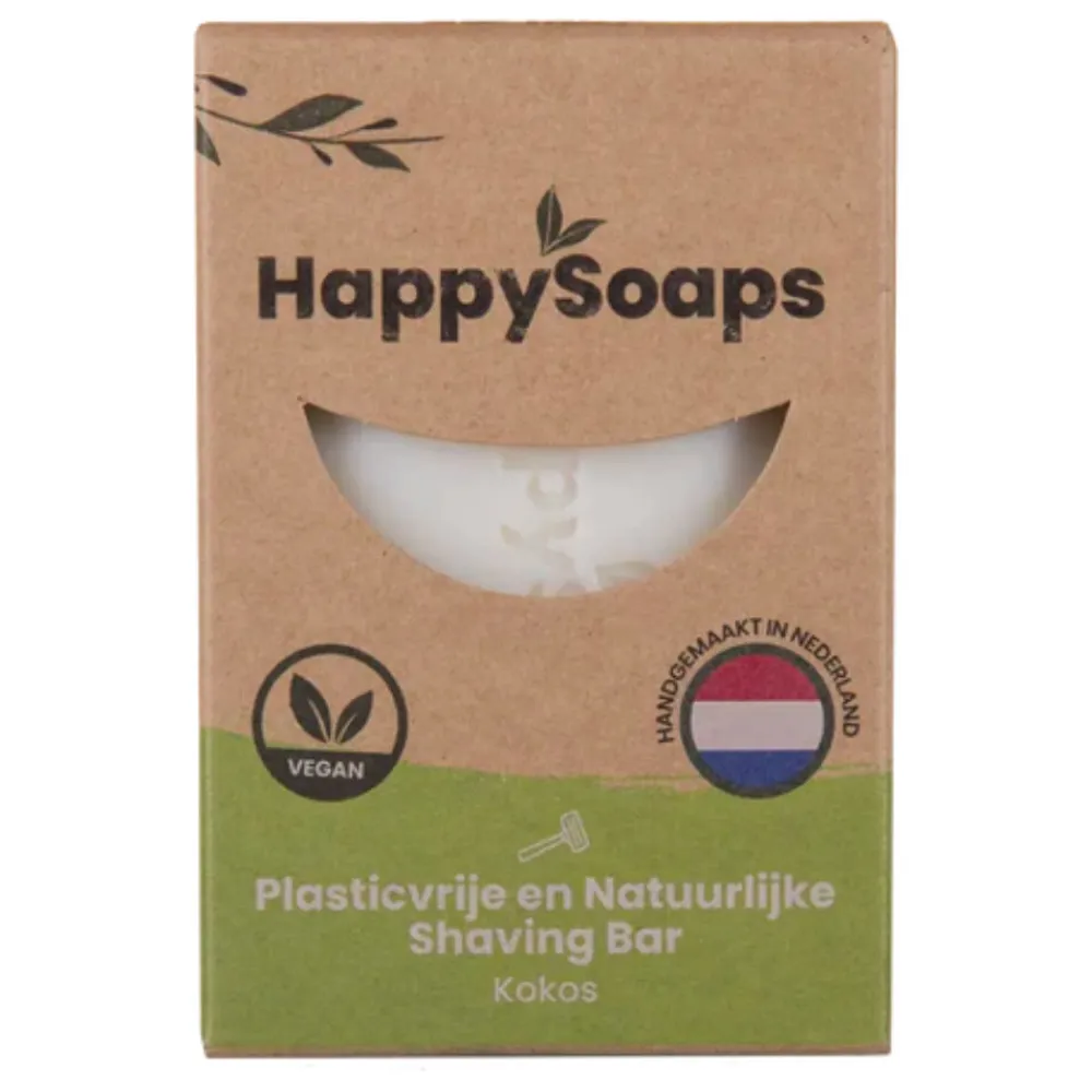 Heren HappySoaps Shaving Bar Kokos 70 gr