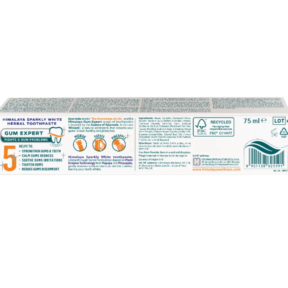 Himalaya Herbals Kruidentandpasta Sparkly White 75 ml