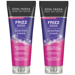 John Frieda Frizz Ease Brazillian Sleek - Shampoo 1x 250 ml & Conditioner 1x 250 ml - Pakket