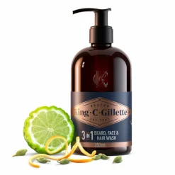 Heren King C. Gillette Baard- en Gezichtsreiniger 350 ml