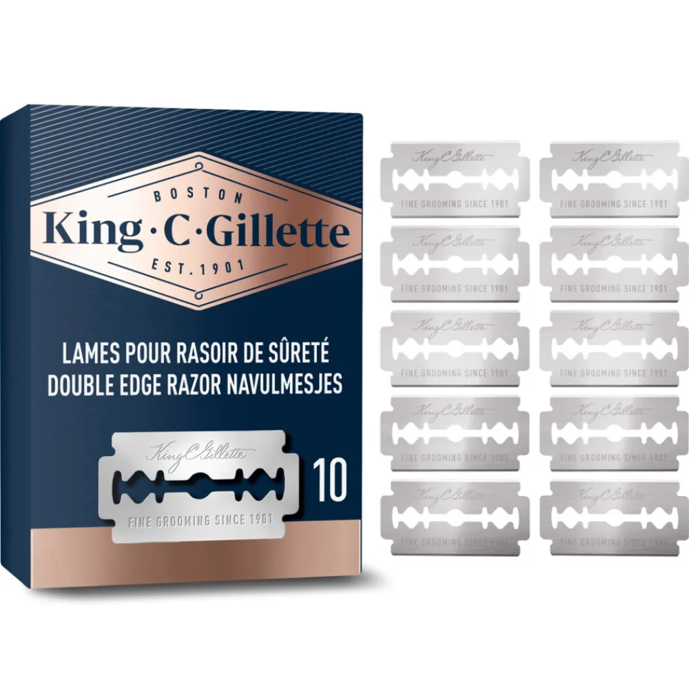 Heren King C. Gillette Double Edge Safety Razor Navulling Scheermesjes 10 stuks