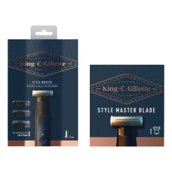 Heren King C. Gillette Style Master Stoppelbaardtrimmer + Refill Pakket