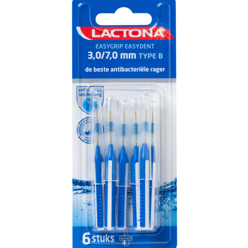 Lactona EasyGrip Ragers B Donkerblauw 3-7 mm 6 stuks