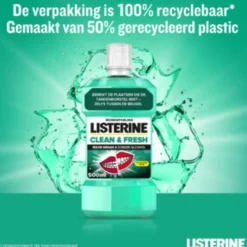 Listerine Mondwater Clean & Fresh zonder Alcohol 500 ml