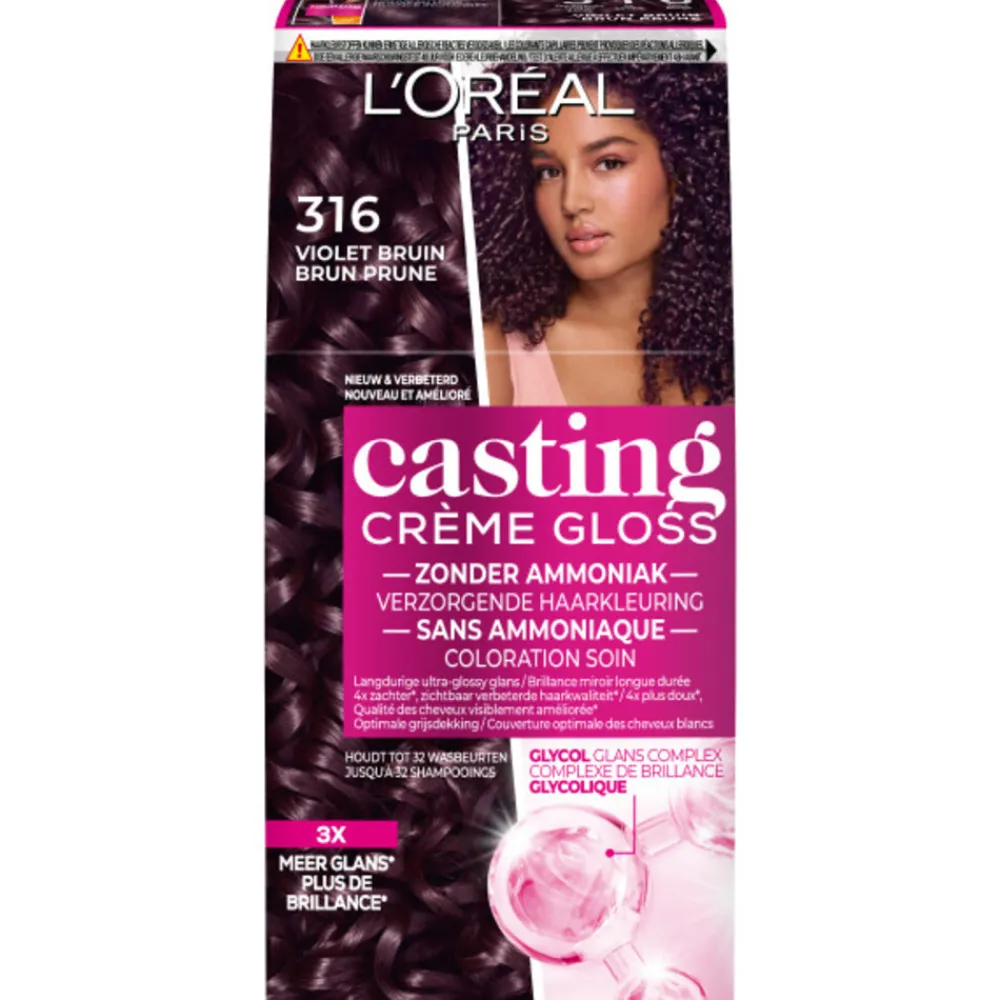 LOréal L'Oréal Casting Crème Gloss Semi-Permanente Haarkleuring 316 Violet Bruin