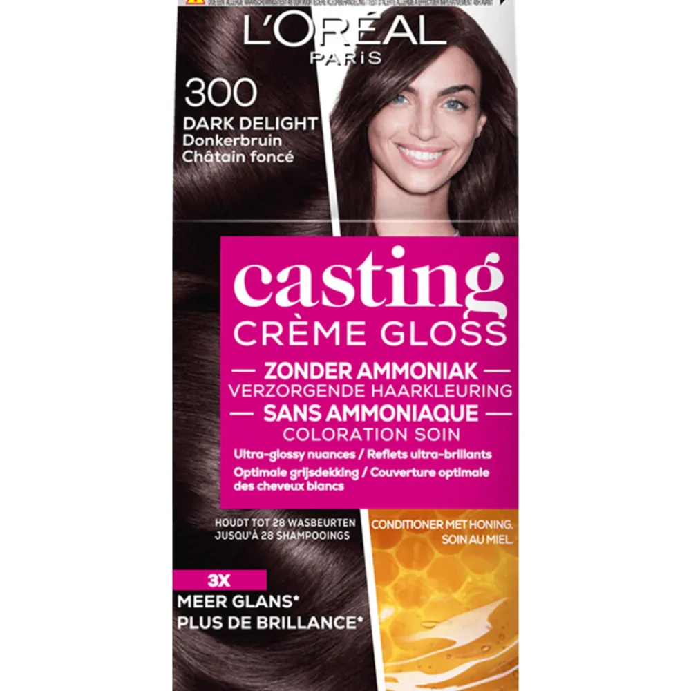 LOréal L'Oréal Casting Crème Gloss Semi-Permanente Haarkleuring 300 Donkerbruin