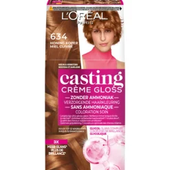 LOréal L'Oréal Casting Crème Gloss Semi-Permanente Haarkleuring 634 Donker Goud Koperblond