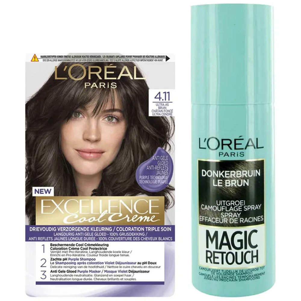 LOréal L'Oréal Cool Cream - Bruin + Uitgroeispray Pakket