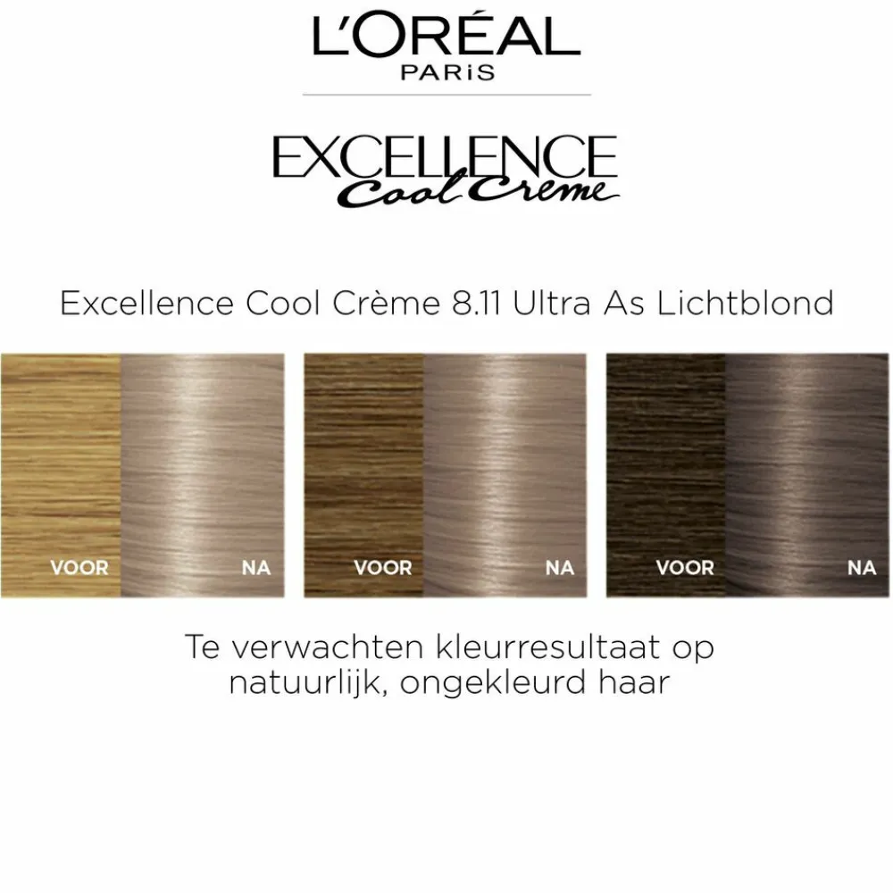 LOréal L'Oréal Excellence Cool Crème Permanente Crèmekleuring 8.11 - Ultra As Lichtblond