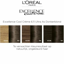 LOréal L'Oréal Excellence Cool Crème Permanente Crèmekleuring 6.11 - Ultra As Donkerblond